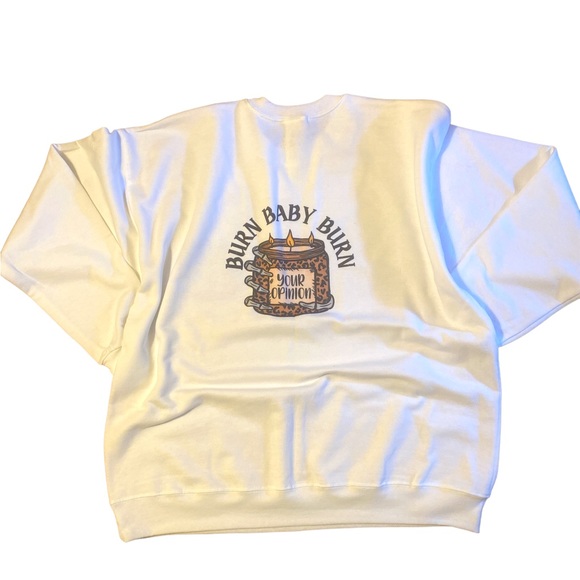 Your opinion can burn mental health graphic crewneck sweatshirt oversized XL - Picture 7 of 10